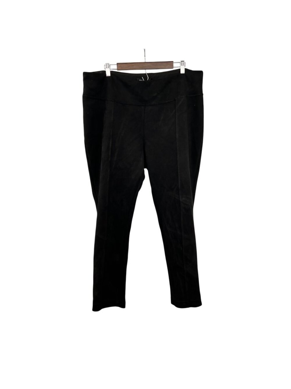 Andrew Marc Faux Suede Skinny Pants Black High Rise Womens Size XXL